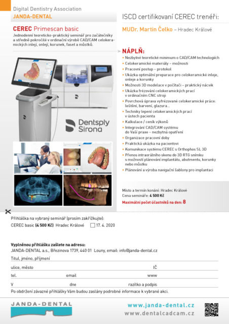 Školení - CAD/CAM CEREC